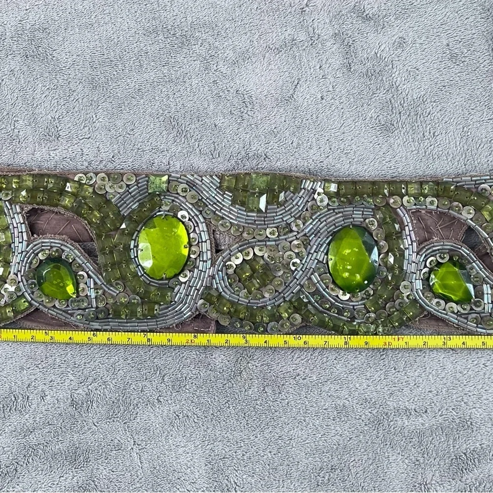 Jeweled Fred Segal, green, sequin, bellydancer belt.